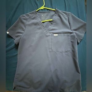 FIGS SCRUB TOP QUIET NAVY